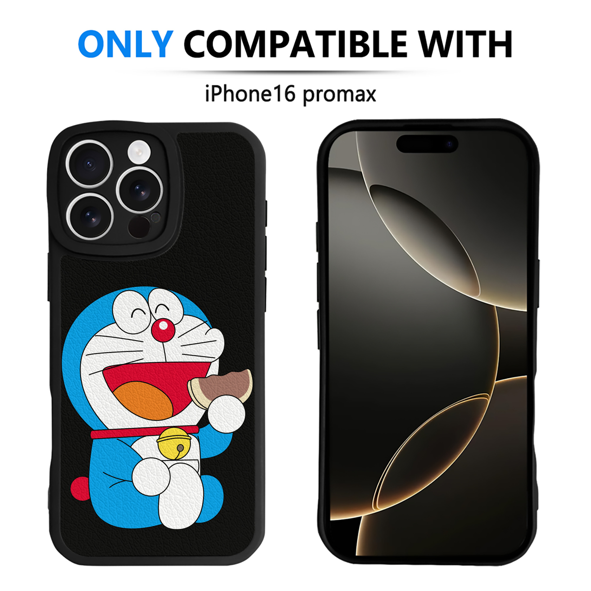 （画像用） ドラえもん Doraemon 【iPhone 16シリーズ対応】シリコンスマホケース（レザー調） 材質：シリコン